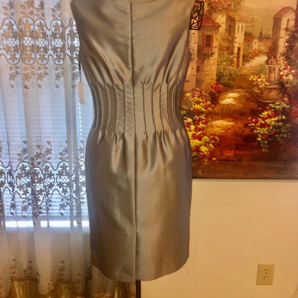 ✅🆕Calvin Klein🤎  gray satin dress - Picture 7 of 8